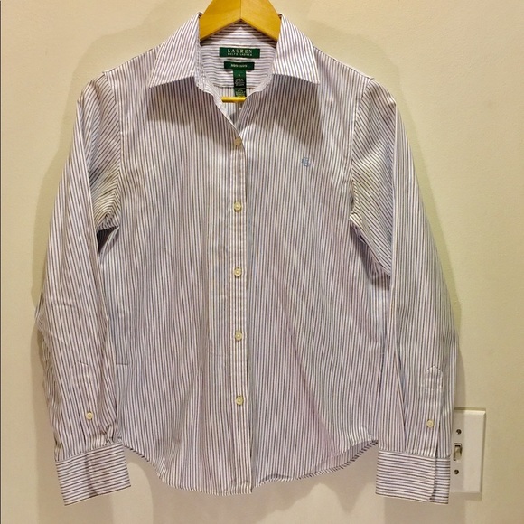 Ralph Lauren Striped Button Down Shirt Small - Picture 2 of 5